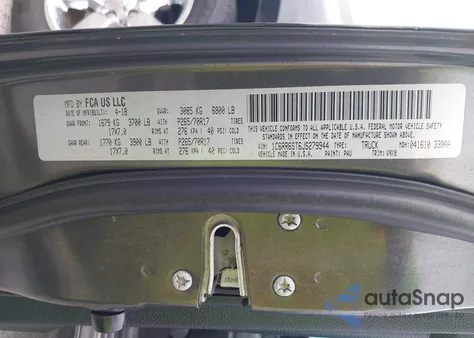 2018 Ram 1500 Tradesman 4X2 6'4 Box from USA, damaged, VIN 1C6RR6ST6JS279944